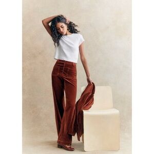 RARE! J Brand Corduroy High Rise Flare Pants in Terracotta